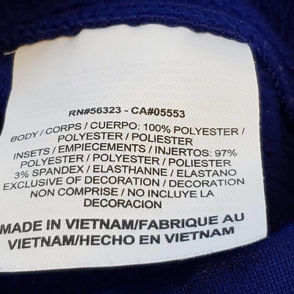 Nike Golf Pullover Mens Big 2XL XXL Blue Fleece Long Sleeve 1/4 Quarter Zip - Picture 8 of 9